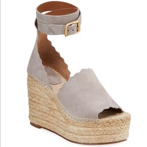 Chloe lauren wedge elephant gray 38
